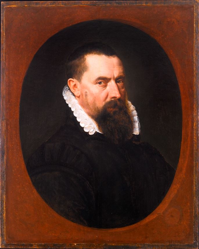 Adriaen Thomasz.  Key - Portrait of a Bearded Gentleman, Bust-Length, in a Black Doublet with a White Lace Ruff | MasterArt